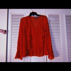 NEW YORK & COMPANY ~Red soho blouse